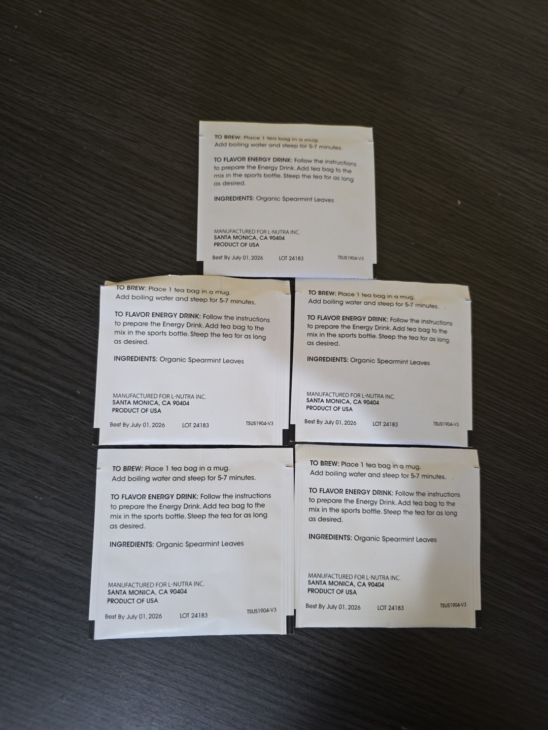 (5) ProLon Fasting Nutrition Mimicking Program Spearmint Herbal Tea Exp: 07/2026