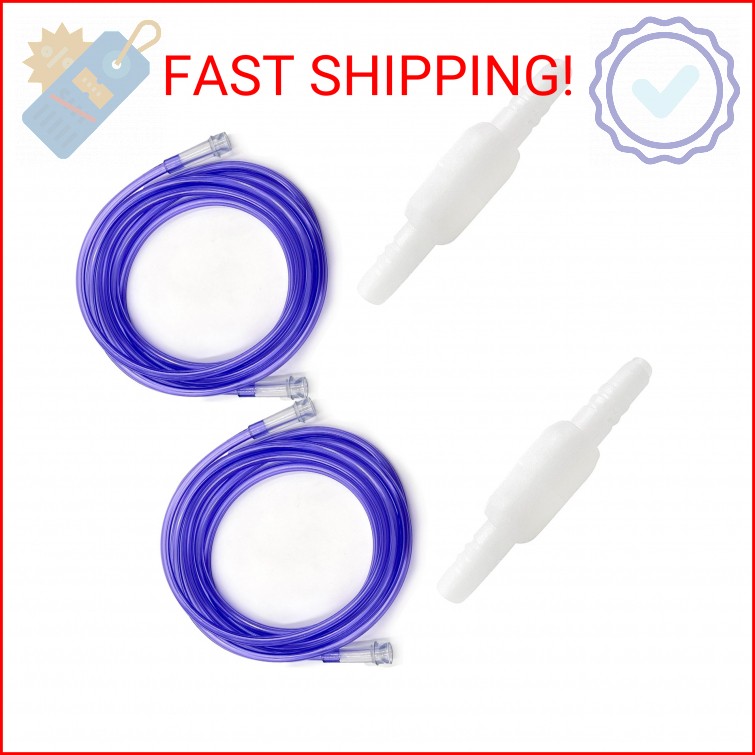 ResOne 2pk 25Ft Oxygen Supply Tubing - Swivel Connectors, Crush Resistant - 360