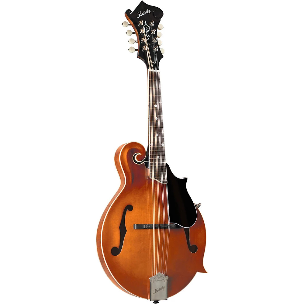 Kentucky KM-752 Deluxe F-Style Mandolin Transparent Amber 197881422370 OB