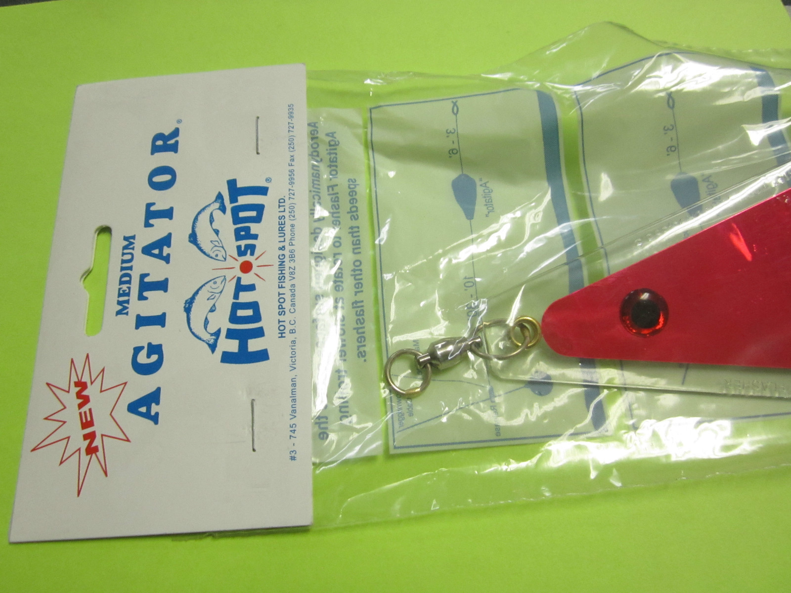 HOT SPOT - AGITATOR Flasher Medium - Strawberry Bubble- Lure #074