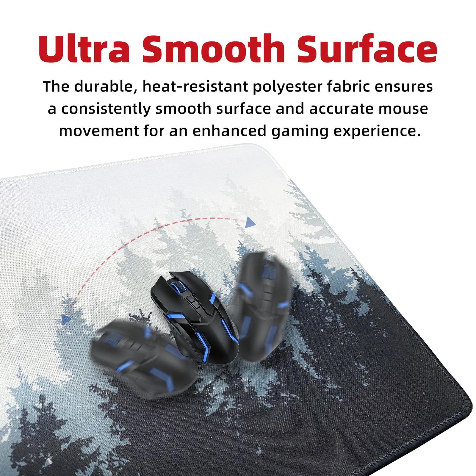 Galdas Mouse Pad For Gaming,Forest Background Pattern XXL XL Large Mouse Mat ...