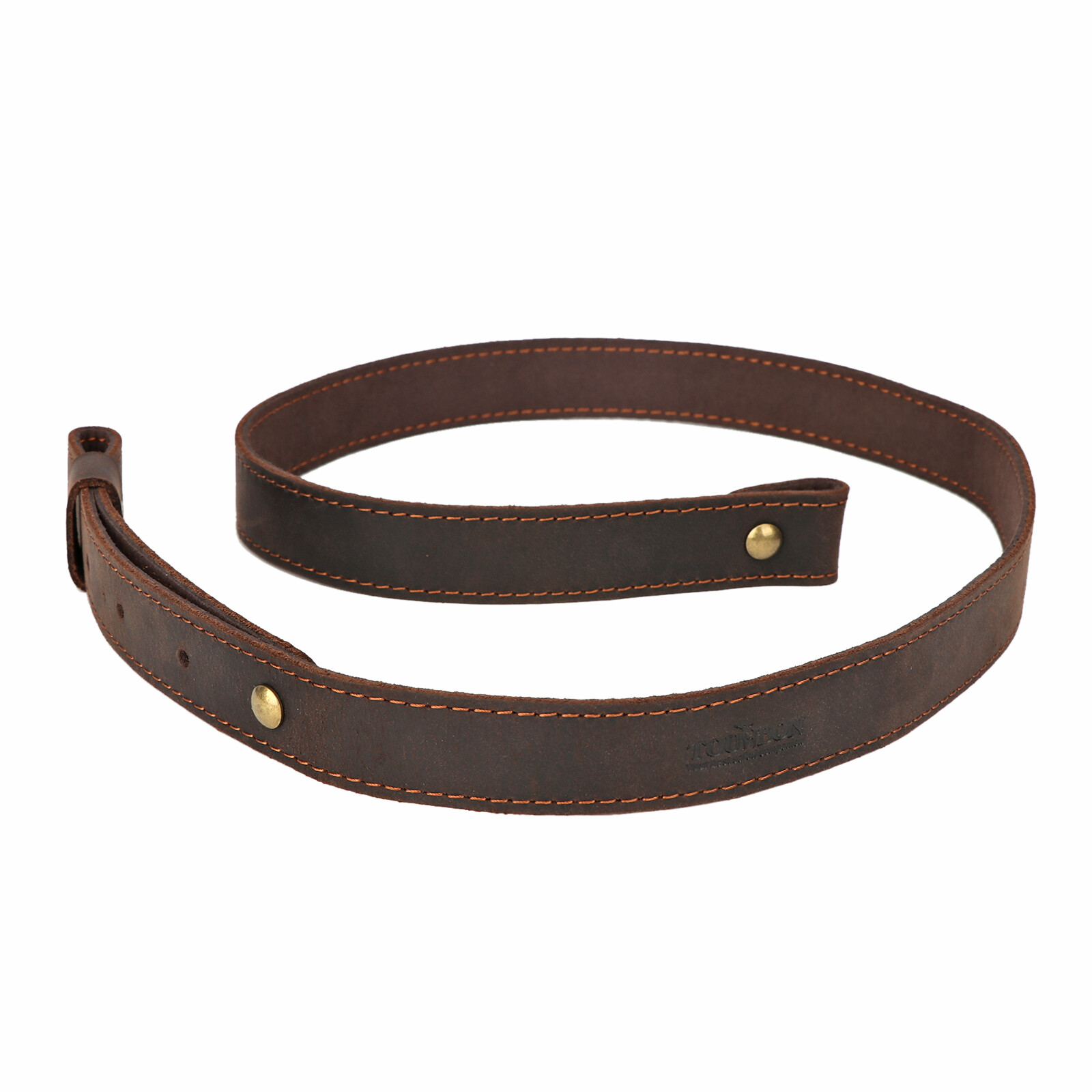 TOURBON 2 Points Buffalo Hide Leather Rifle Sling Gun Strap Adjustable Brown US