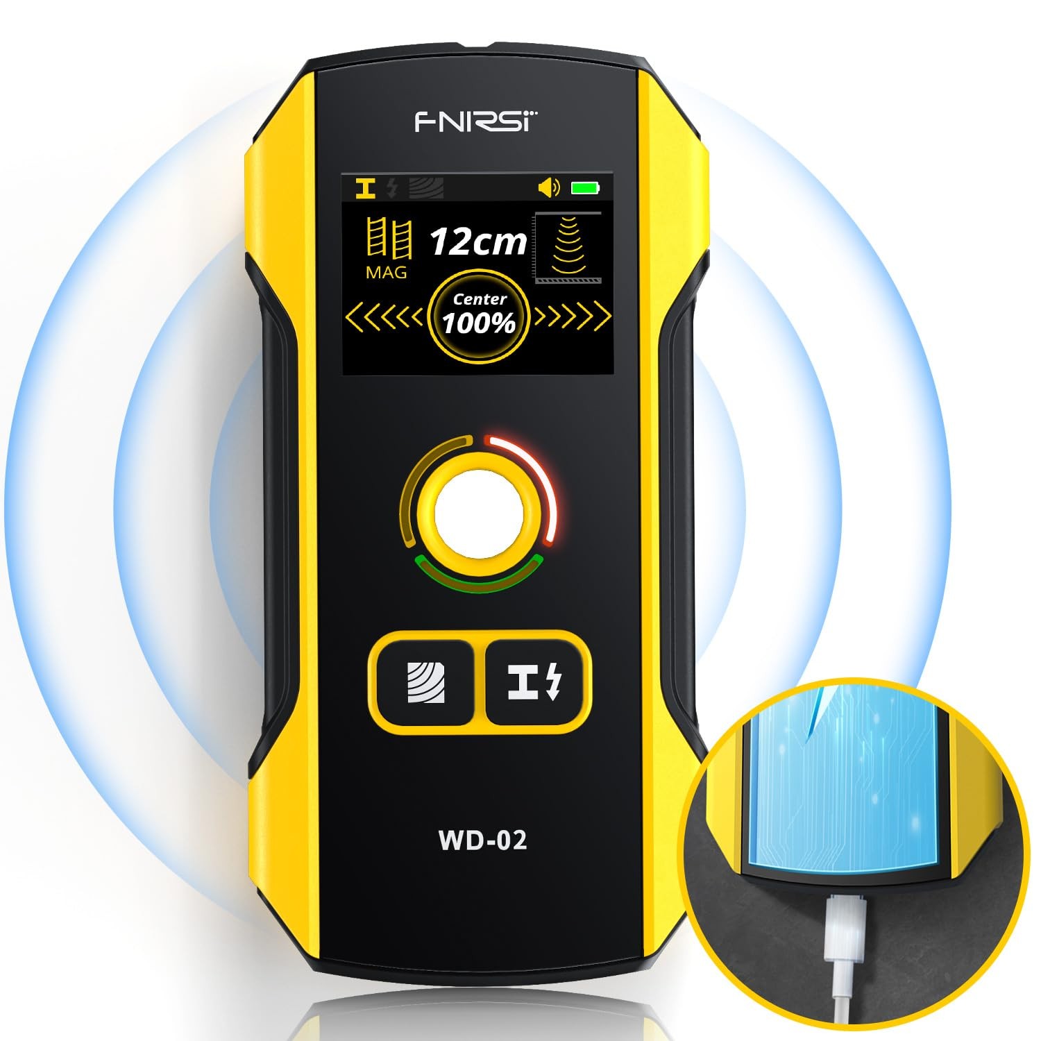 Stud Finder Wall Scanner - Upgraded WD-02 TFT Display Electronic Stud Detecto...