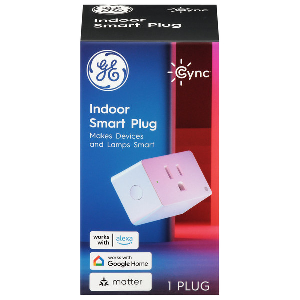 New GE Cync Smart Indoor Plug works with Alexa, Google,  Matter in White