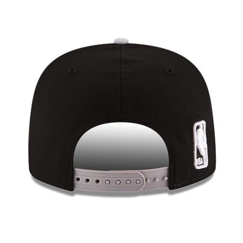 New Era San Antonio Spurs Snapback Hat NBA Team Classic 2 Tone Black Grey Cap