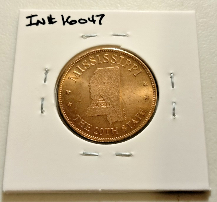 Mississippi - The Magnolia State - U.S. State Token (IN#16047)