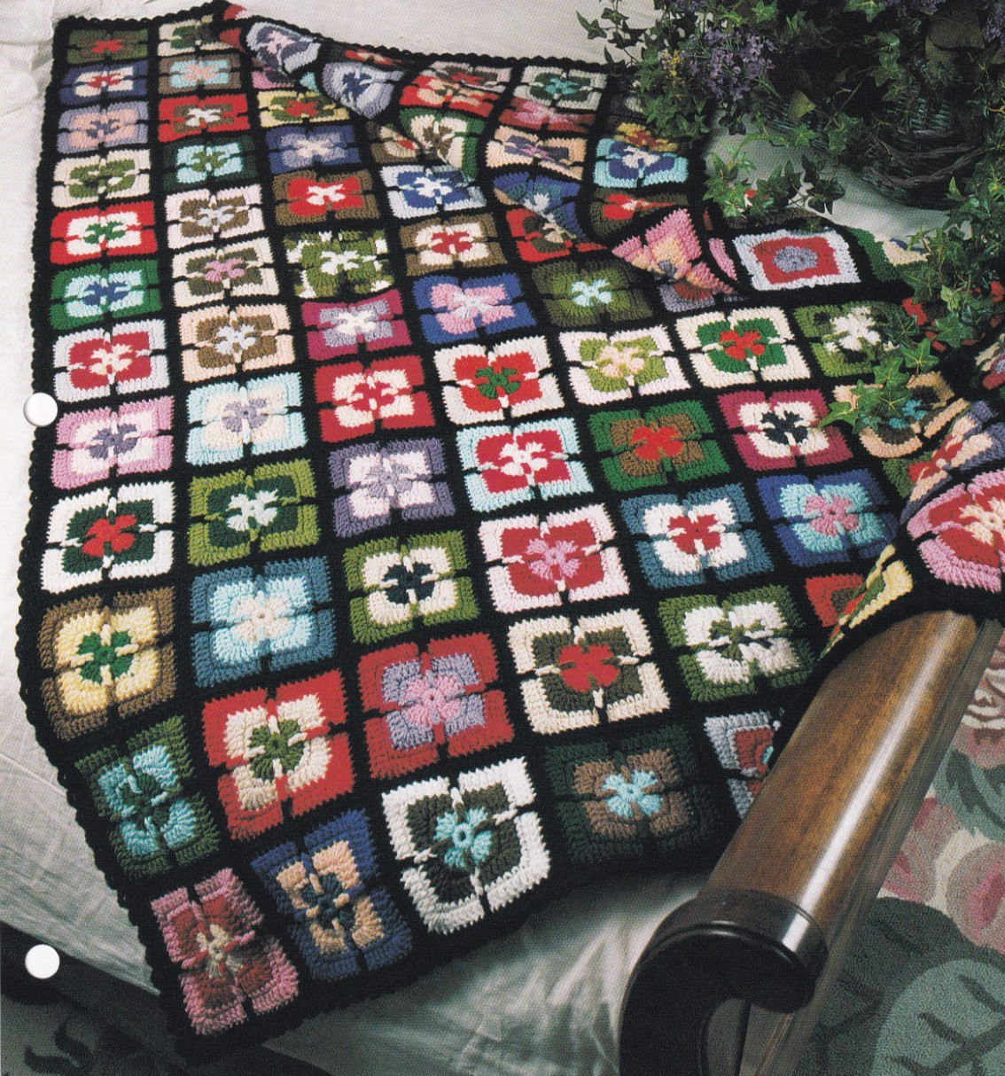 Crochet Afghan Pattern SPLASH O' COLOR Instructions Annie's