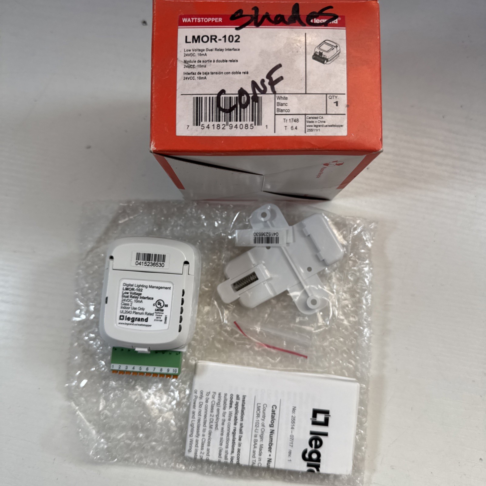 Wattstopper LMOR-102 Digital Room Controller FREE SHIPPING New Open Box