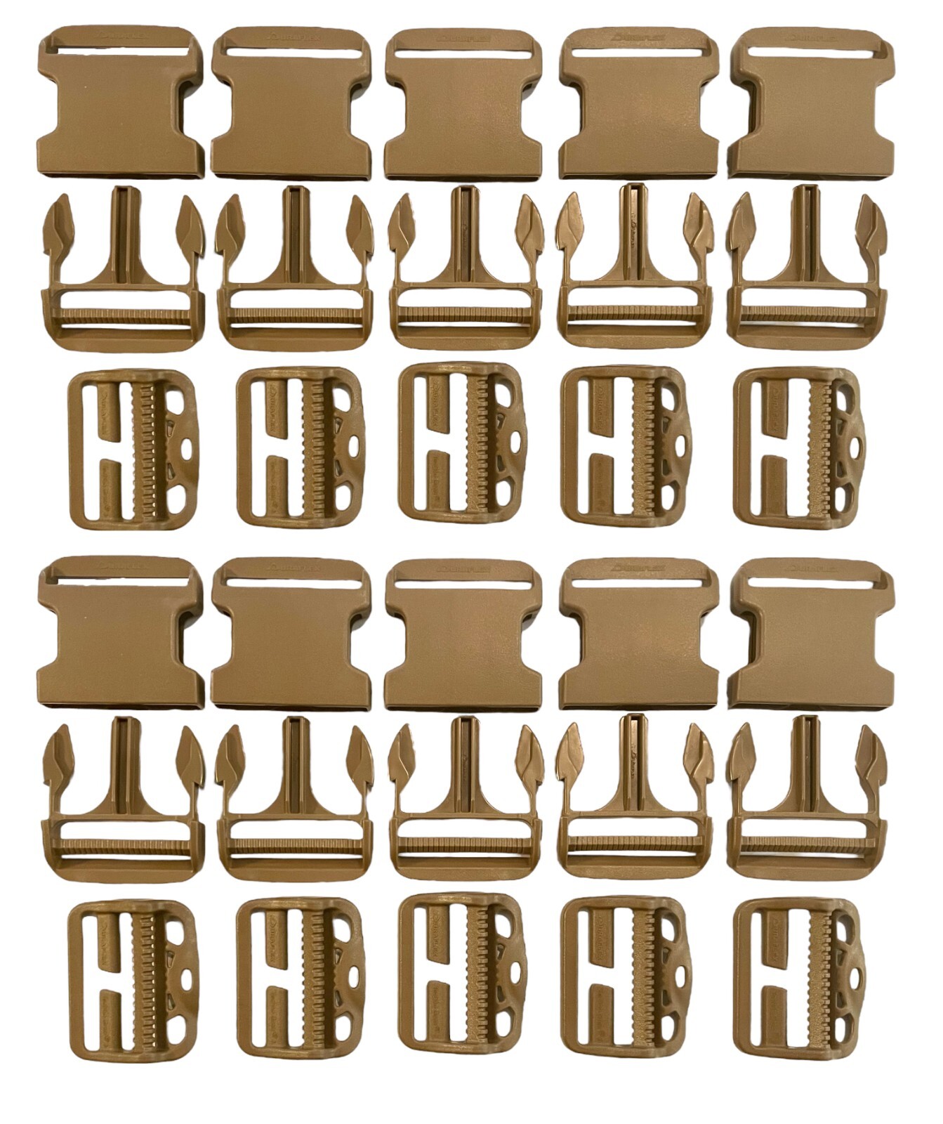 10pc USMC 2" Buckle Repair Kit – Coyote Male/Female + Slide Lock – NEW Military