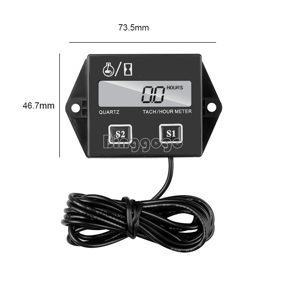 Digital RPM Tach Hour Meter Speedometer Gauge For Motorcycle Dirt Bike 2/4 Stroke