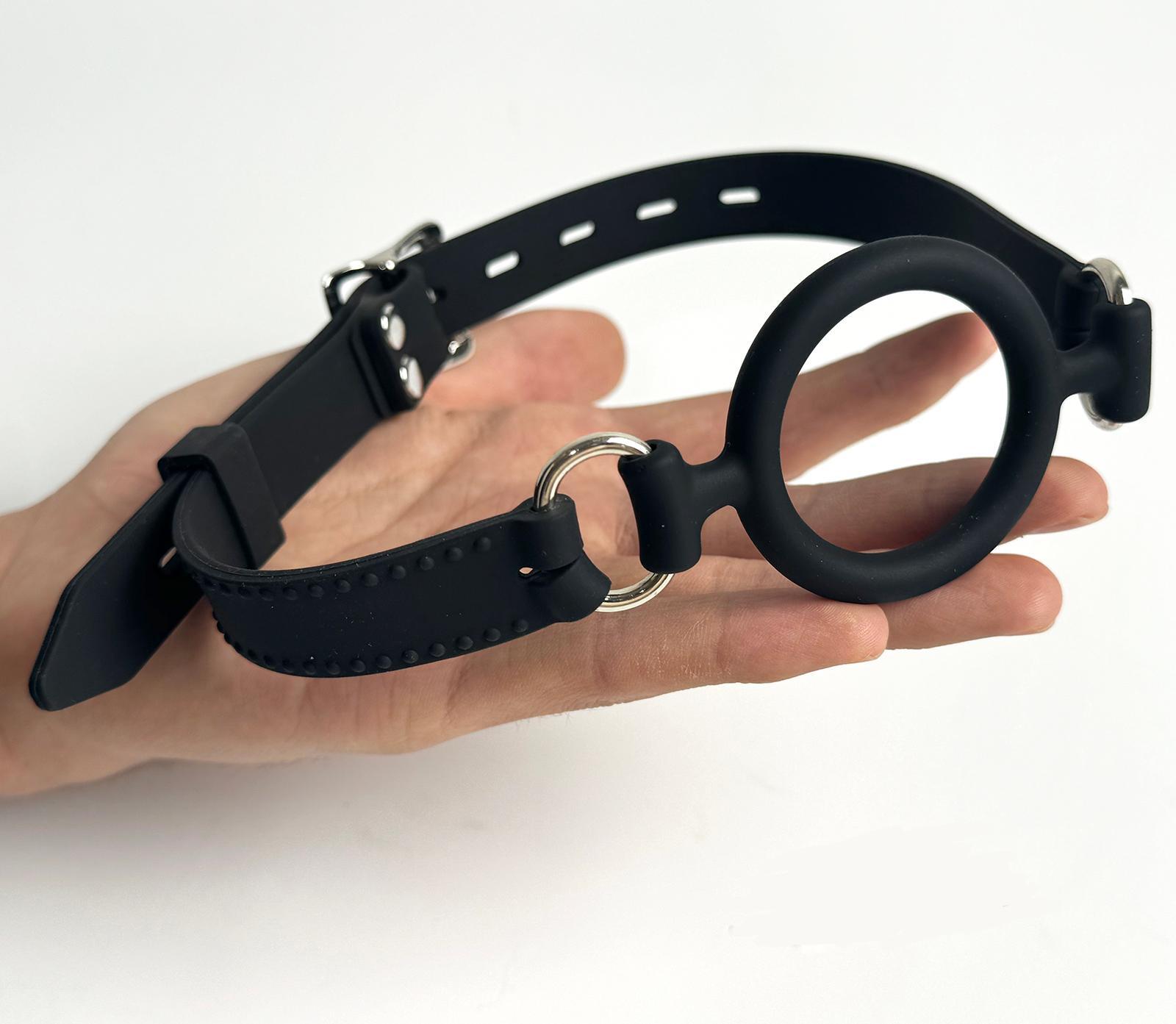 Silicone Open Mouth Gag Flirting O-Ring Oral Plug Restraint Harness Roleplay SM