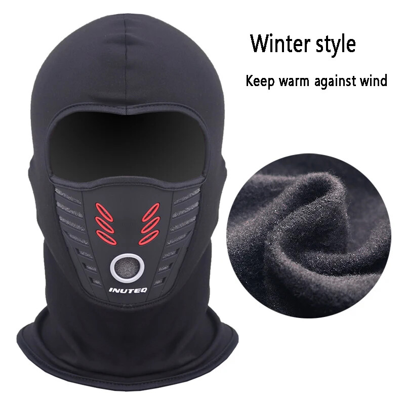 Winter Balaclava Full Face Mask Men Women Cycling Ski Warm Neck Black Motor Bike