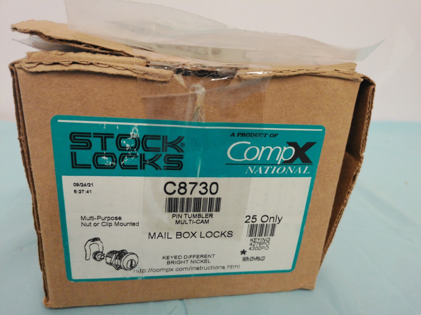 C8730 Mail Box Locks QTY 25