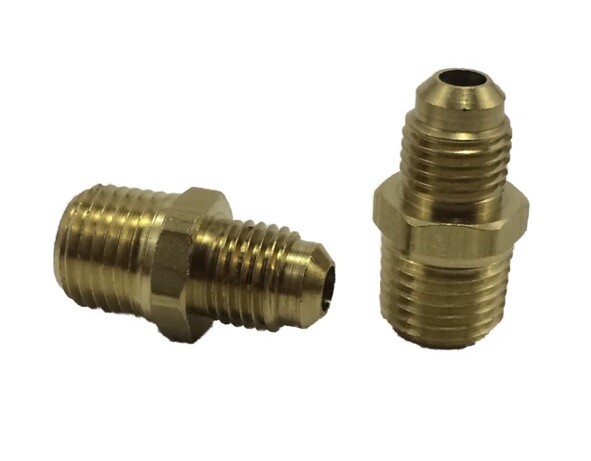 5x Backflow Test Cock Adapters Brass 1/4 in. Male NPT x 1/4 in. Flare PVB 1/4”