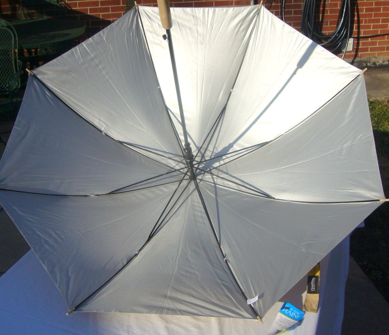 rare automatic cane Cloud Nine Umbrella Telescopic Cup Cover 48arc Silver Lining