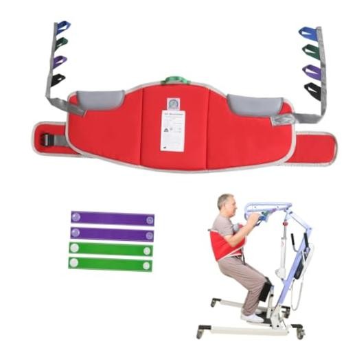 Sit to Stand Lift Sling for Lifting or Transferring,Standing Assist Medium Red
