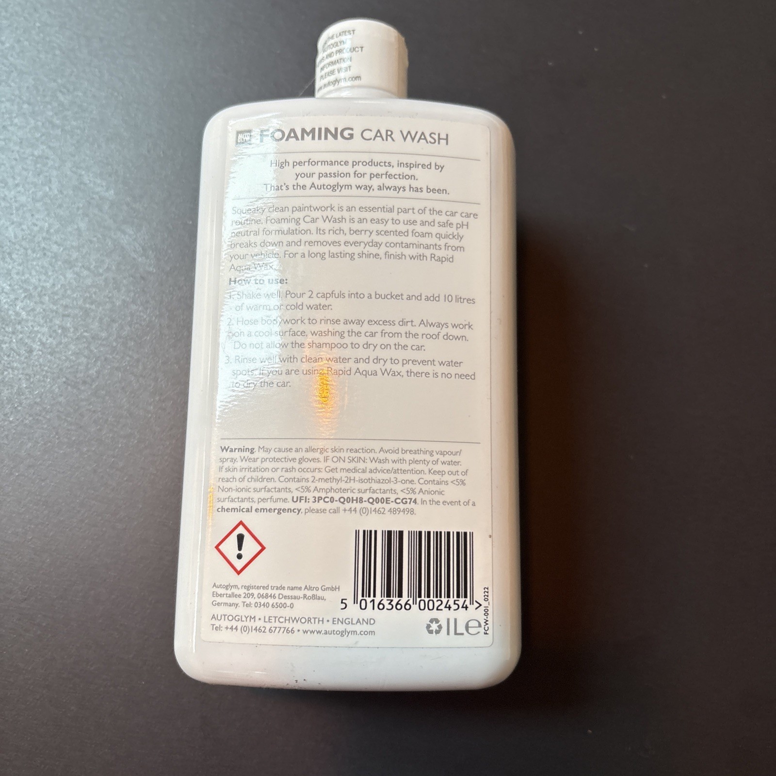 Autoglym Foaming Car Wash, 1 Litre - High Foaming Car Shampoo for All Bodyworks