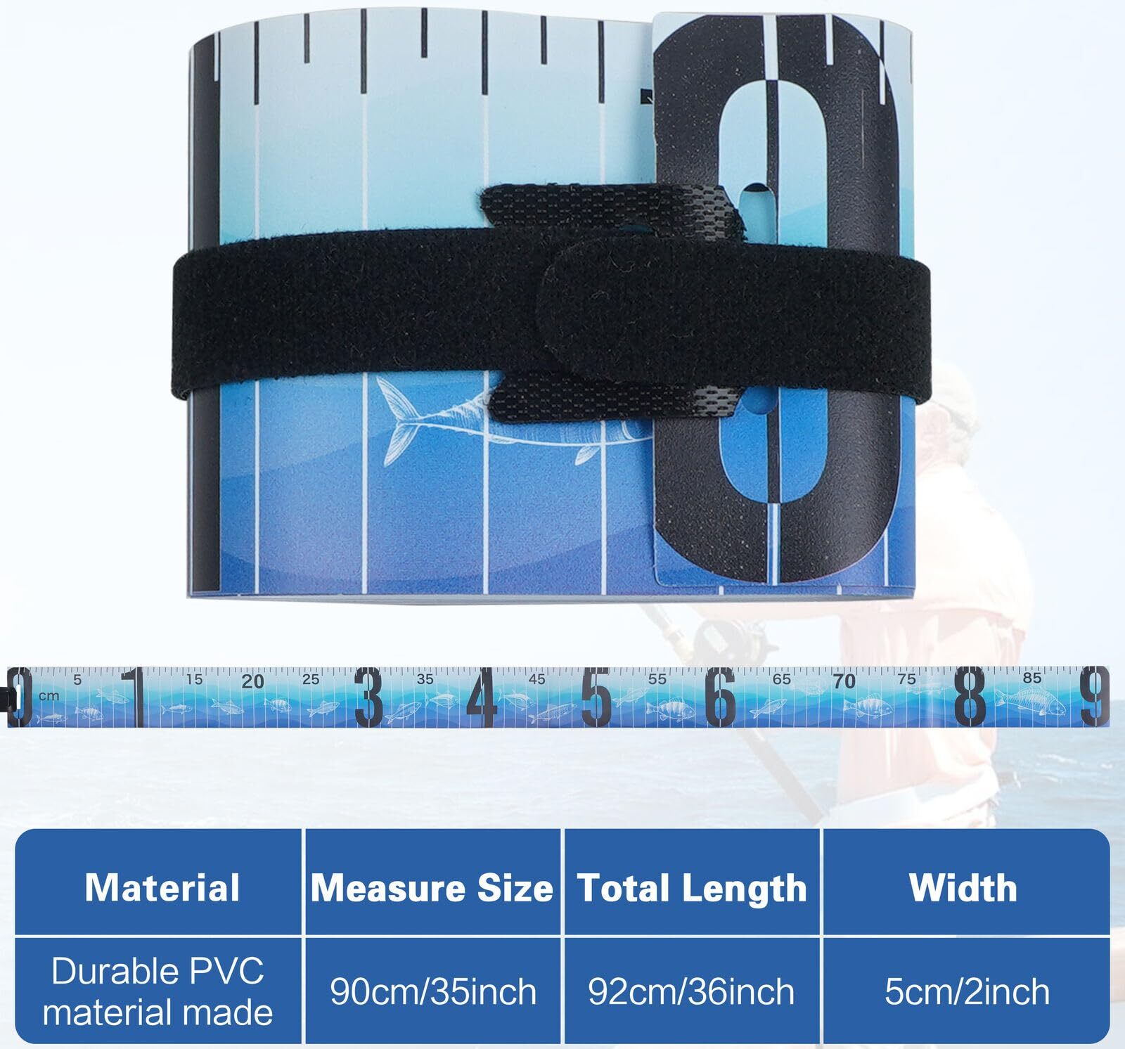 Foldable Fishing Tape Measure Waterproof Fishing Length Ruler Measurement Tool