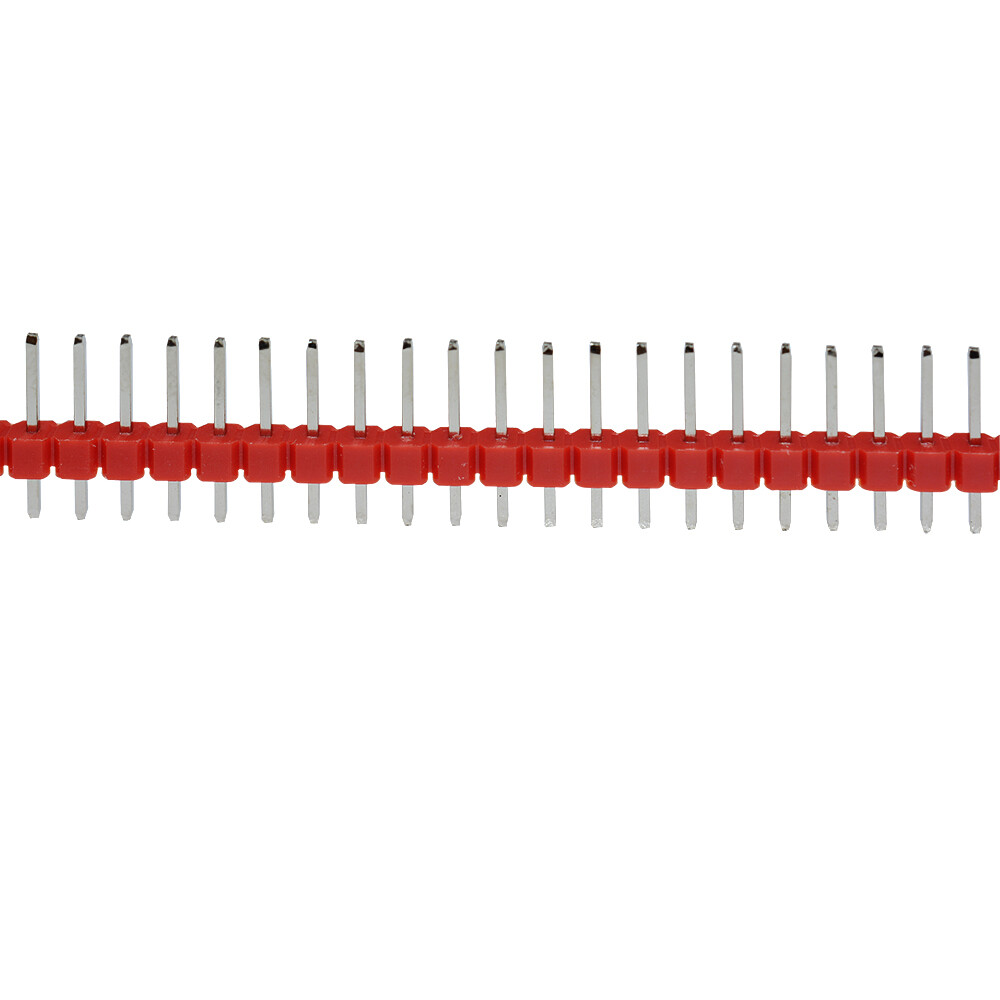 10PCS 40Pin 1x40P Male 2.54mm Breakable Pin Header Strip 40P Red Color
