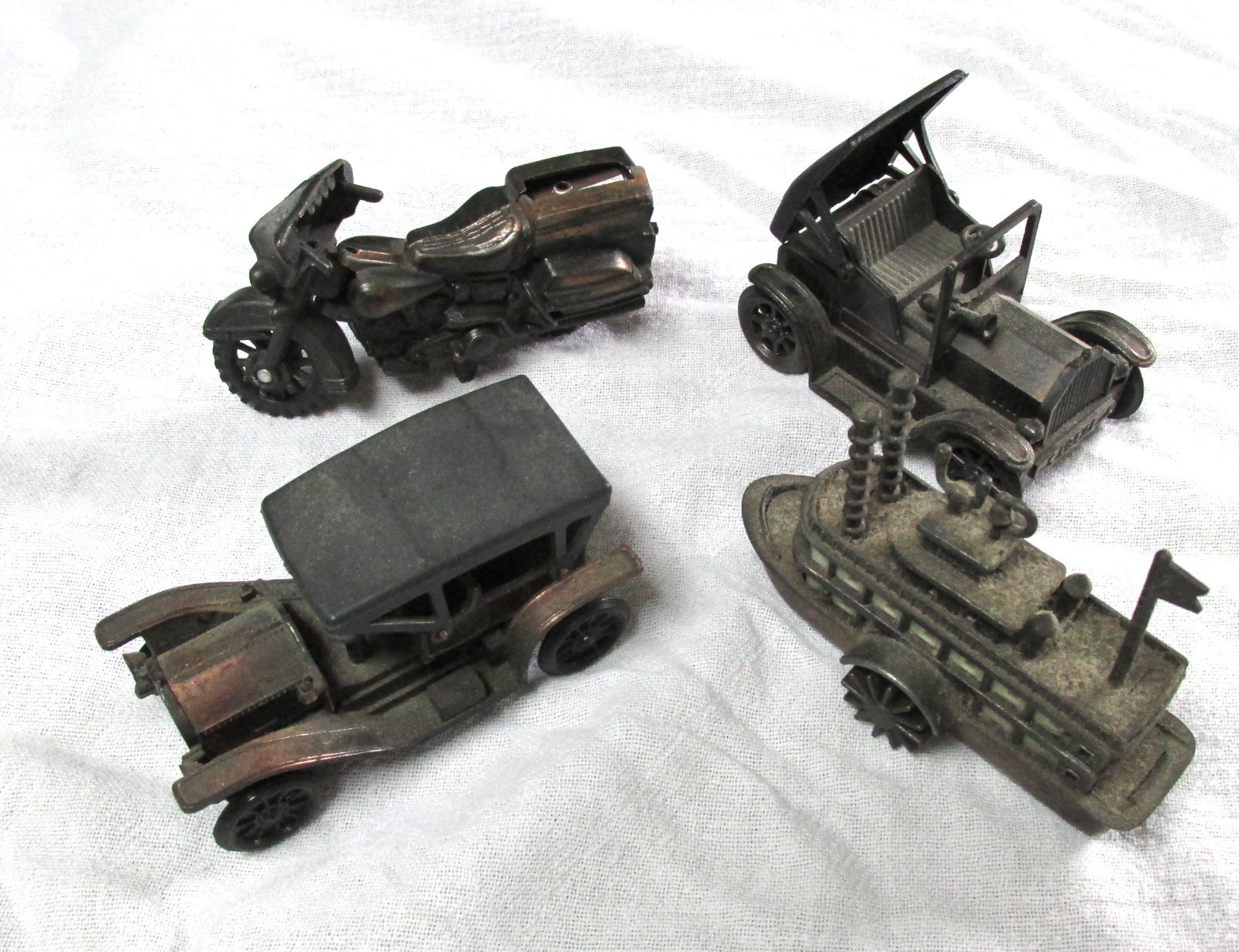 Lot of 4 ~ Vintage Metal Pencil Sharpeners ~ Transportation Theme
