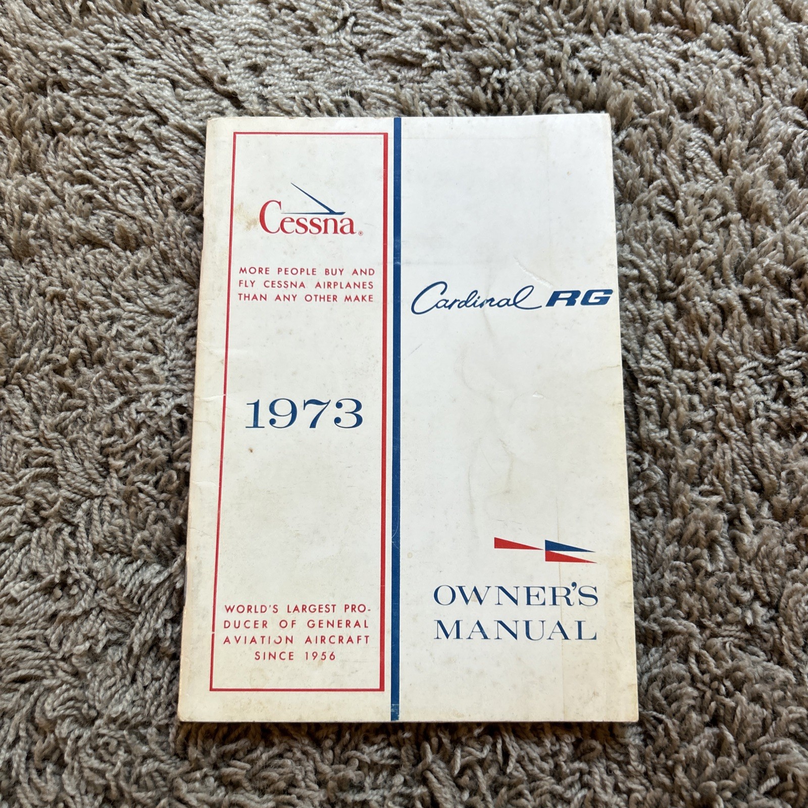 Original 1973 Cessna Cardinal RG Owner's Manual Model 177RG, F177RG ( H25)