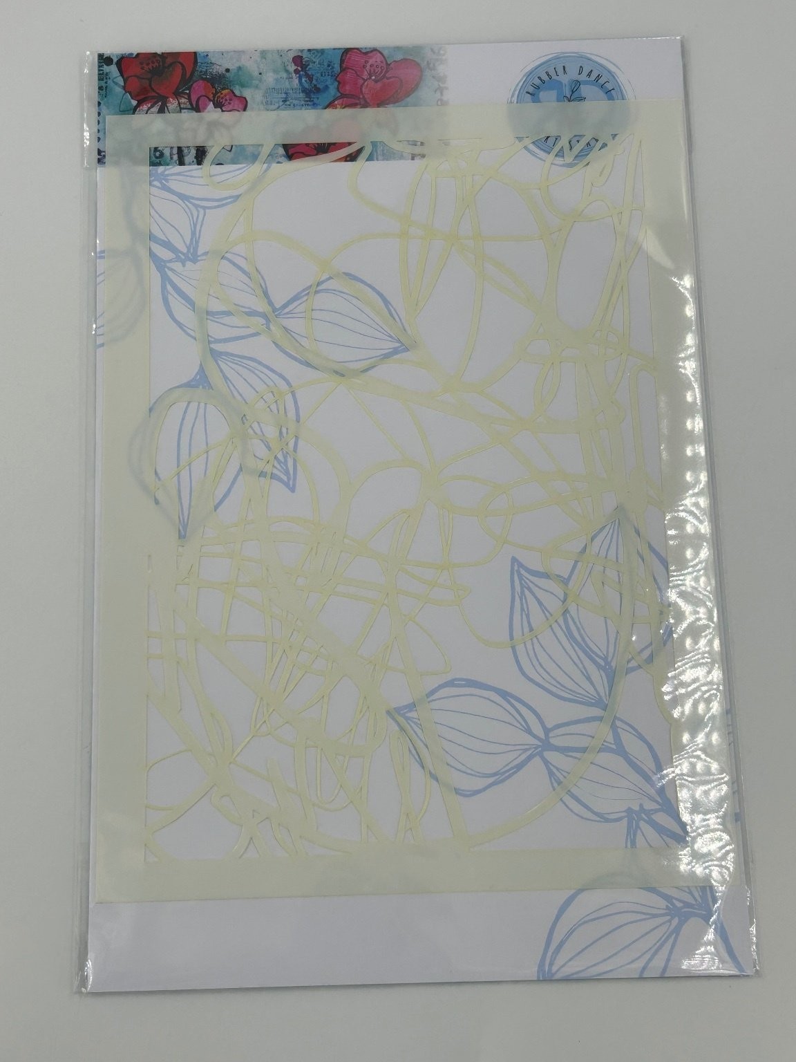 Rubber Dance Scribbles #1 Art Stencil nos005 Scrapbooking Paper Craft
