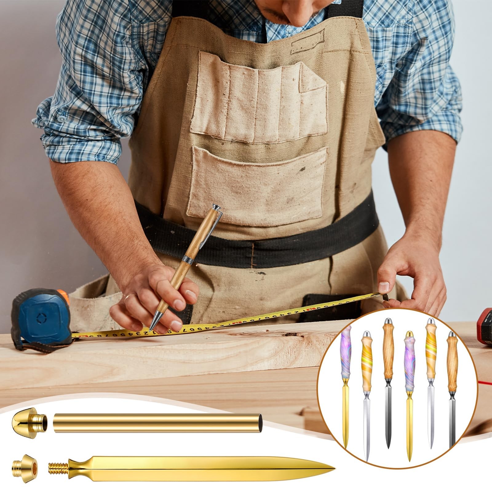 9 Set Letter Opener Woodturning Project Kit DIY Envelope Slitter Paper Mail Kits