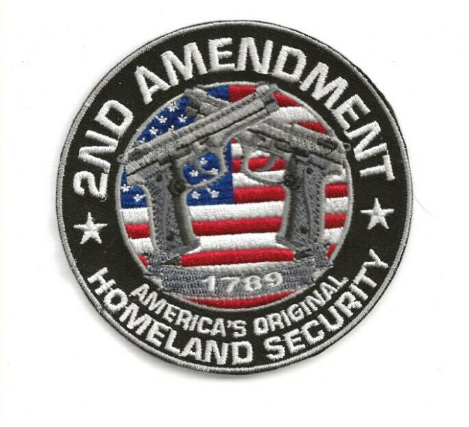 NEW 3 1/2" 2ND AMENDMENT USA HOMELAND SECURITY IRON ON PATCH FREE SHIPPING