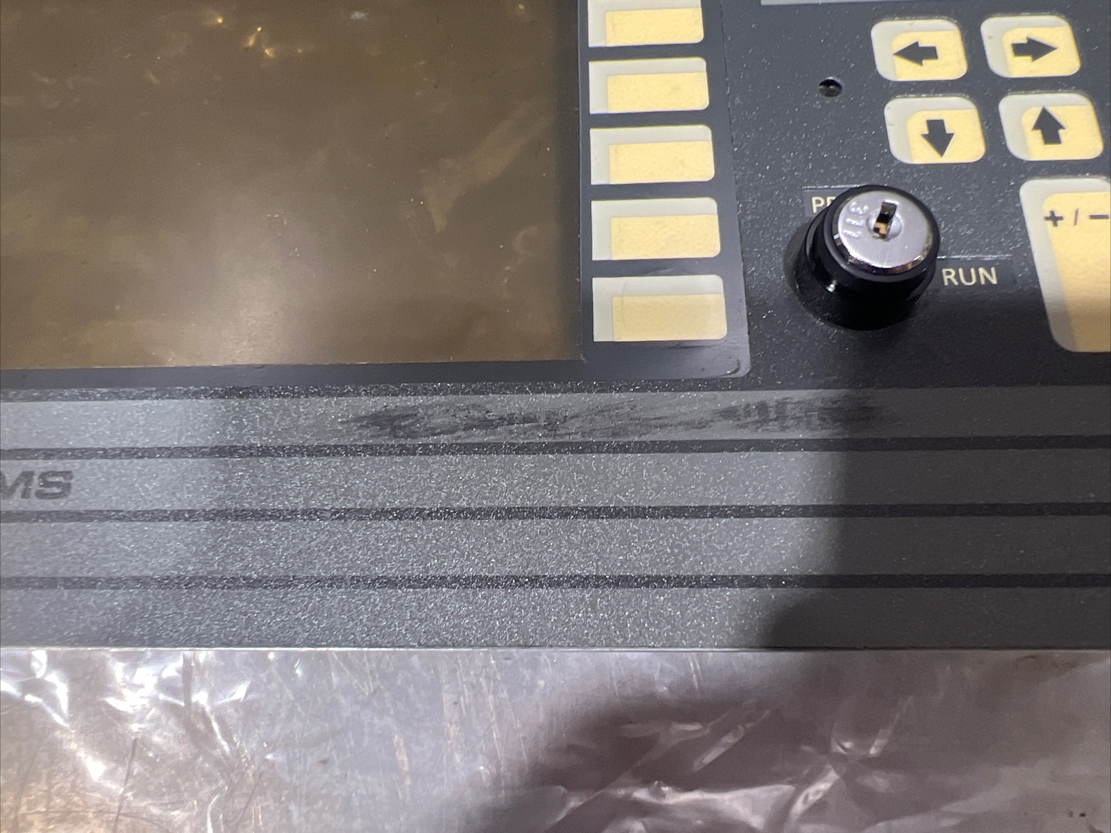 MODEL 7690, MAT. HANDLER CONTROL, BRUCE IND.CNTRL Front Panel Used Surplus