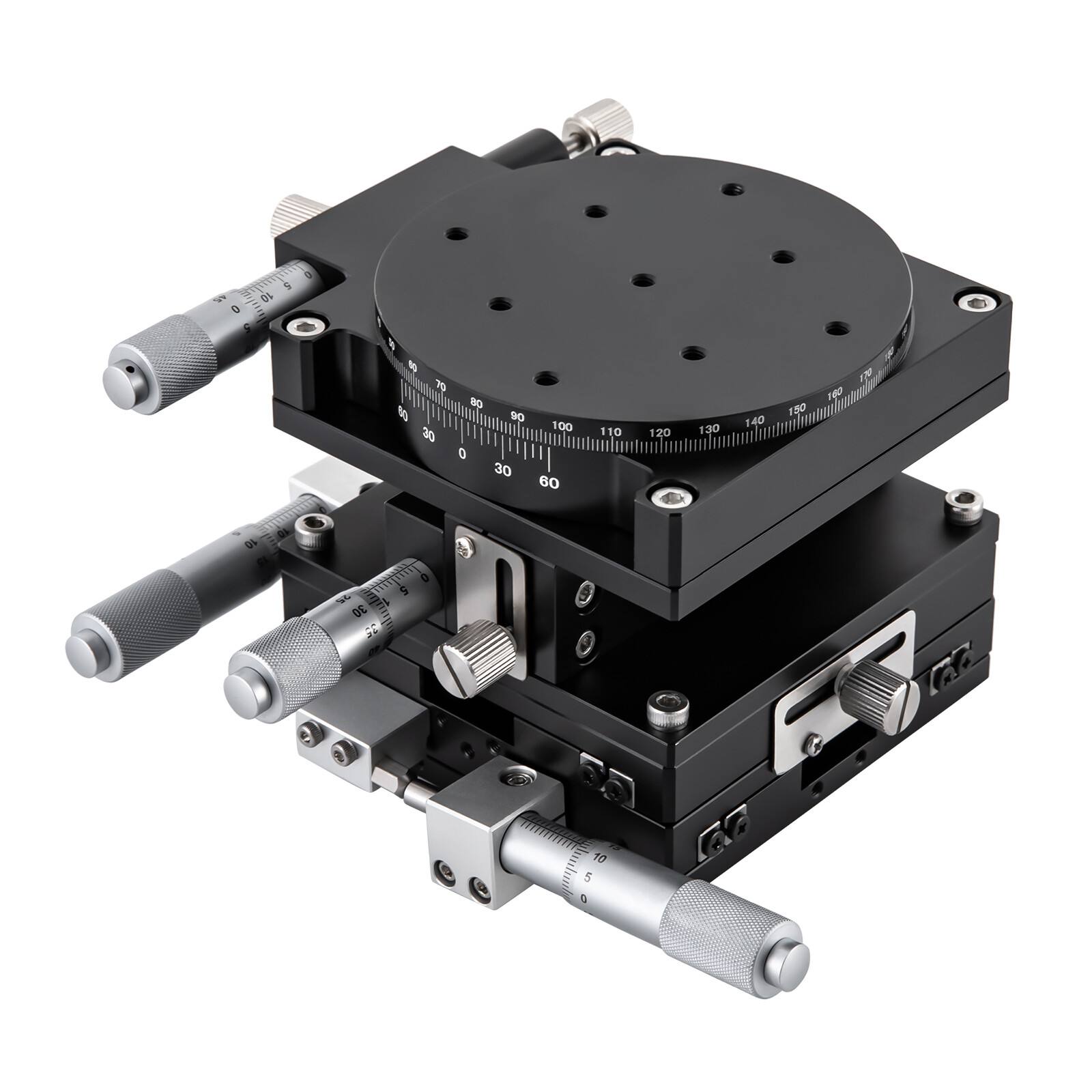 4 Axis-XYZR Driven Linear Standard Manual Precision Linear Positioning Stage NEW