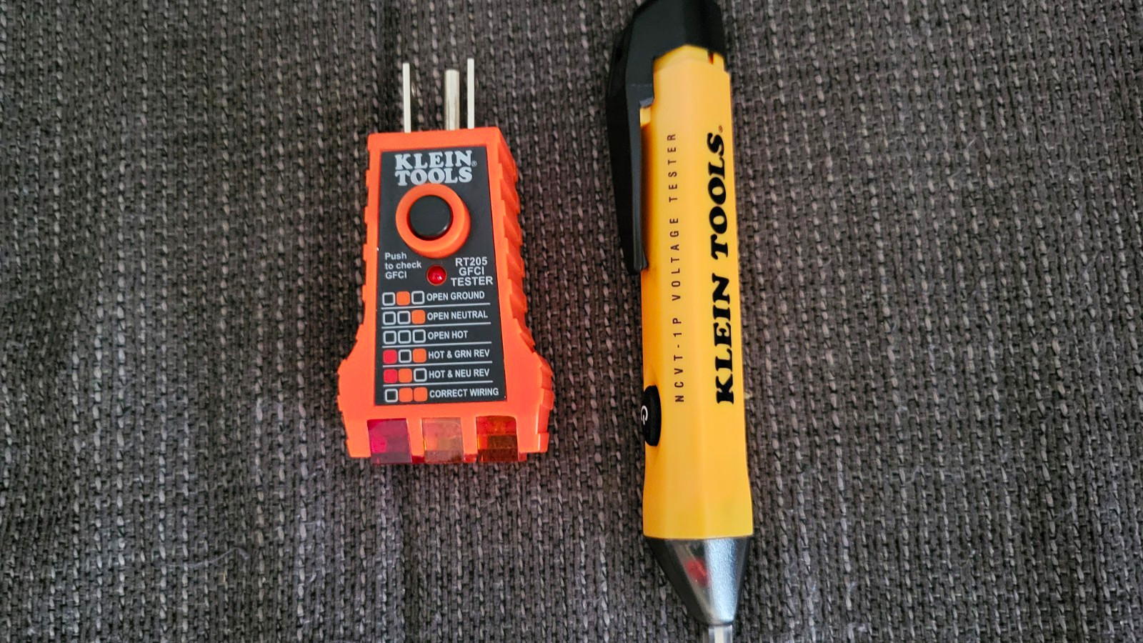 Klein Tools RT205 GFCI Outlet Tester & NCVT-1P Voltage Tester Pen