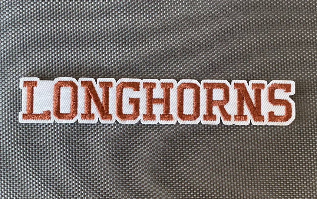 University Of Texas Football 5.5” Longhorns Letter Embroidered Iron On Patch