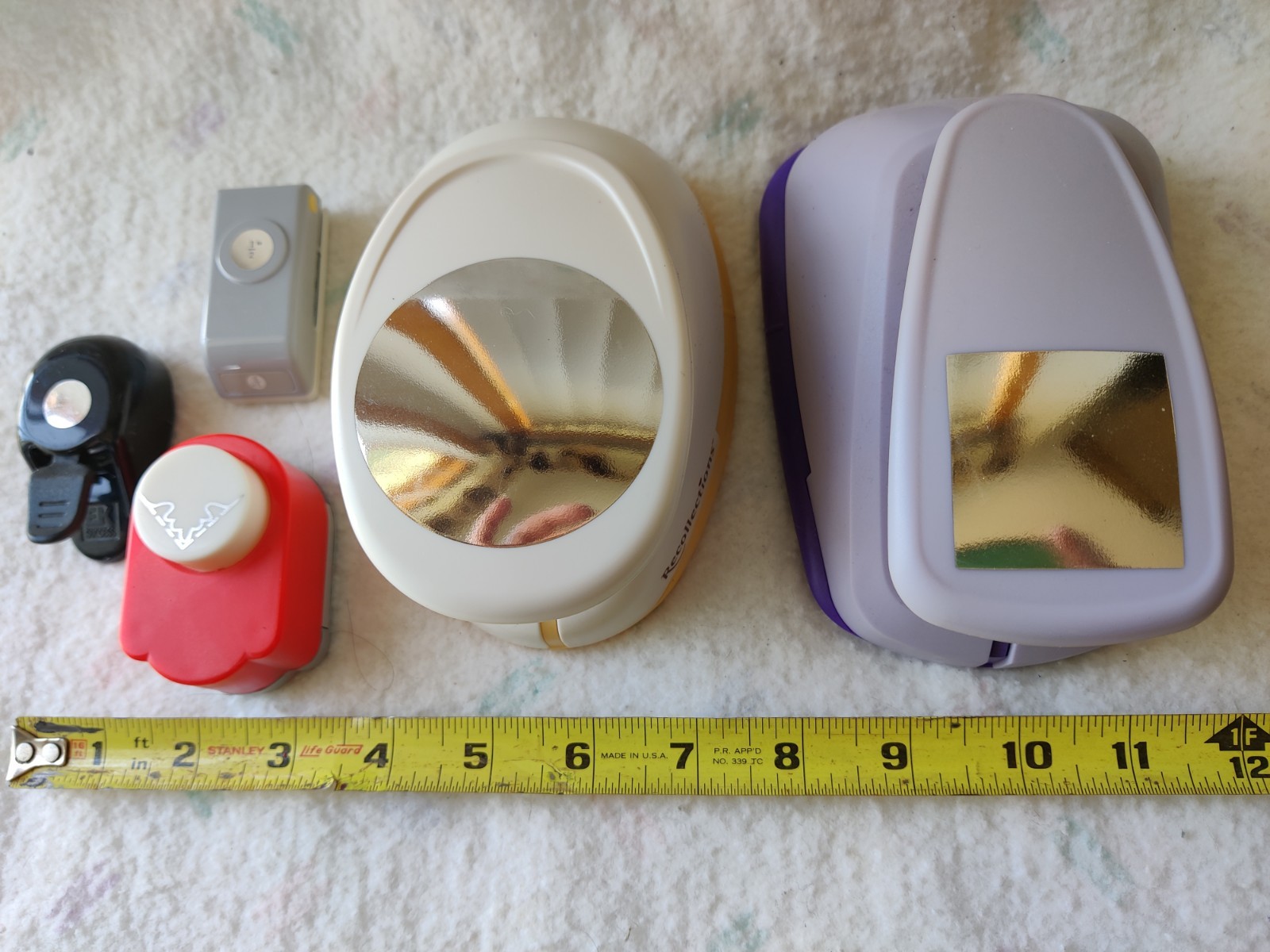 Recollections Craft Paper Punch Lot of Assorted Sizes 2.50 jumbo square circle