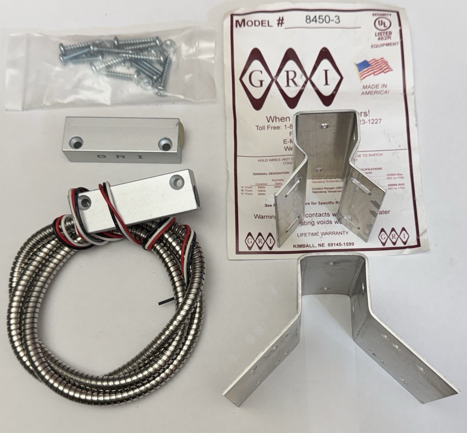 GRI - 8450-3 - Track And Gate And Surface Mounting Alarm Contact Kit