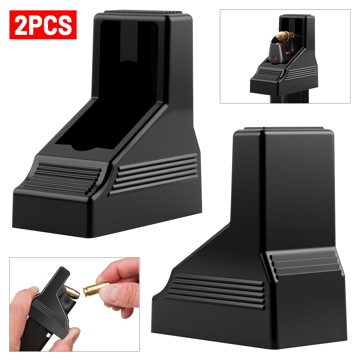 2PCS Universal Magazine Loader Speed Loader for Most Double Stack 9mm & .40 S&W