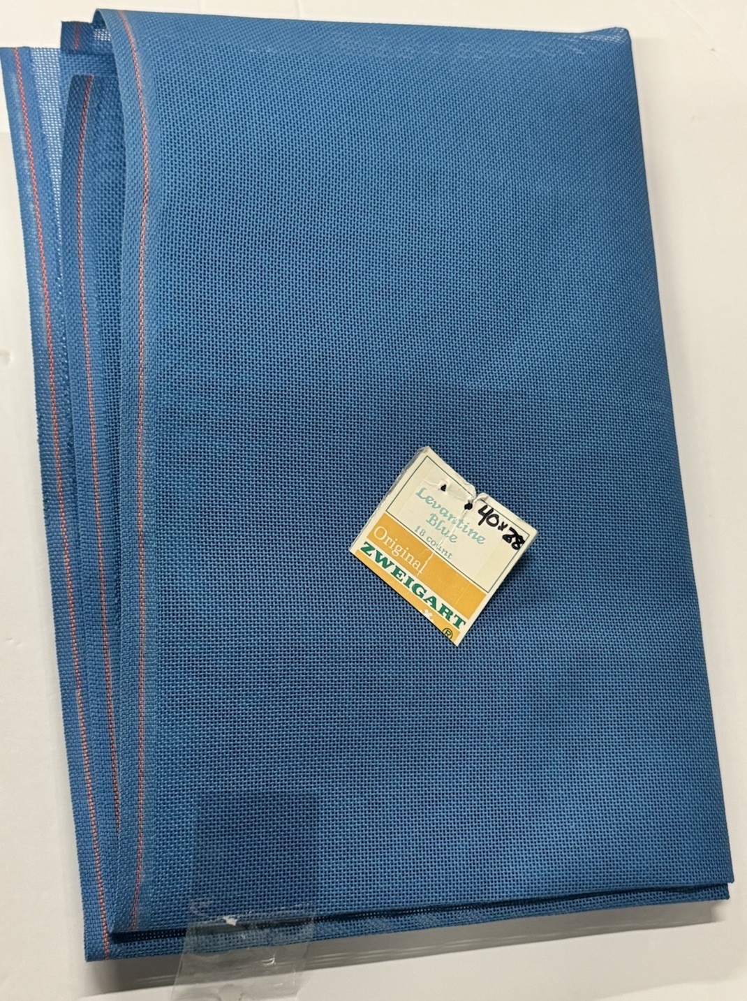 Zweigart Needlepoint #18 LEVATINE BLUE Needlepoint Fabric 40X28” New/Old Stock