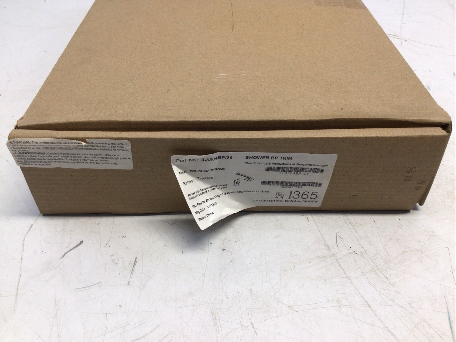 Newport Polished Chrome 3-8304BP/26 Balanced Pressure Shower Trim Set