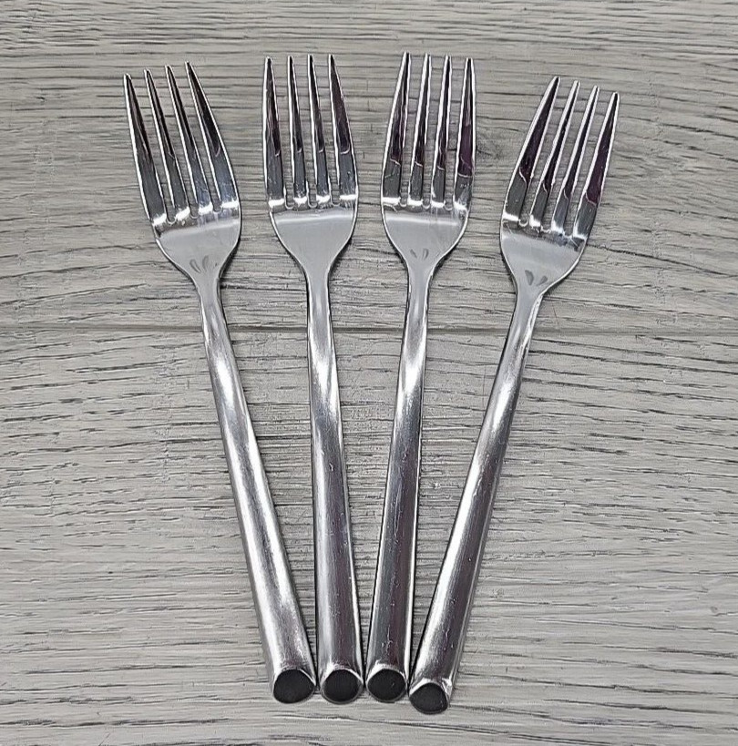 Mikasa Satin Wave Forged Stainless Steel Salad Fork - Set of 4
