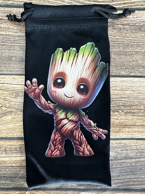 Soft Eye Sunglasses Black Accessory Pouch Pull Top Portable Baby Groot Waving