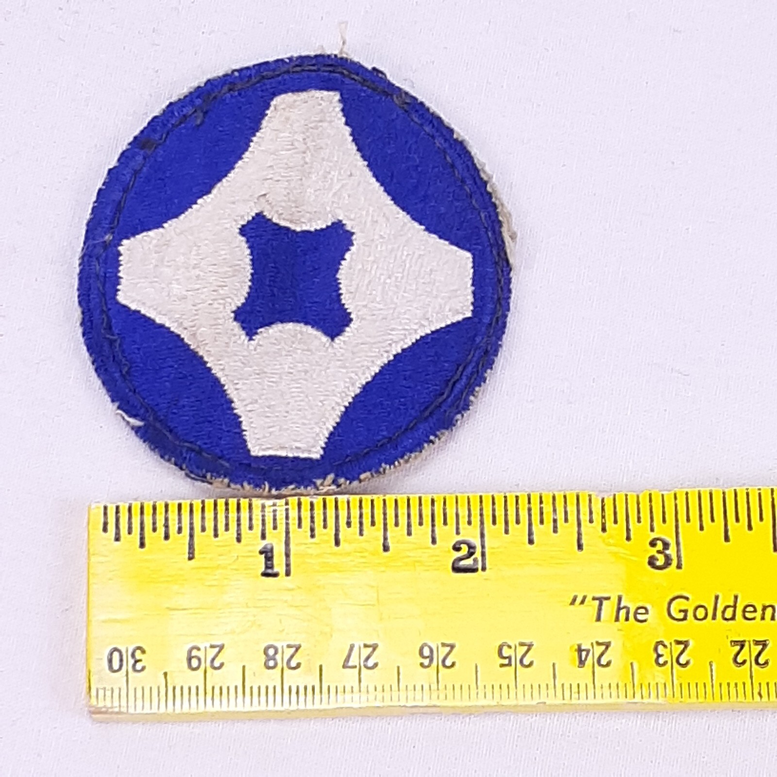 Vintage Original WWII U.S. Army 4th Service Command Snow Back Patch (a)