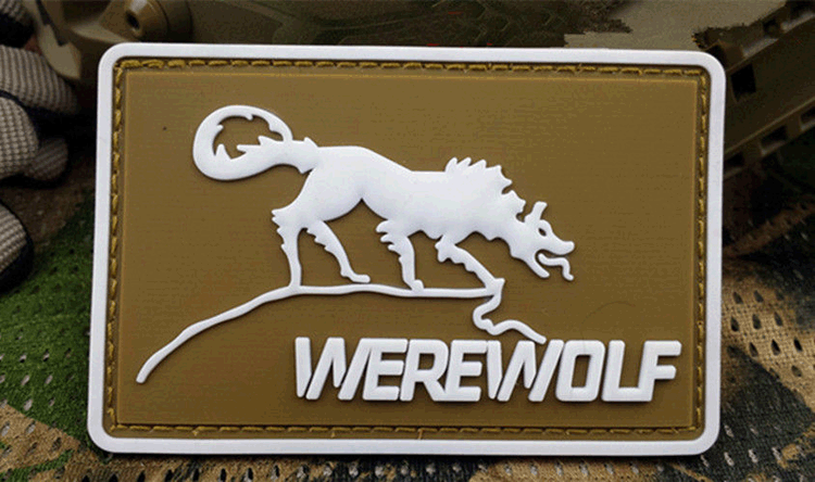 Tactical WEREWOLF USA ARMY Military 3D PVC PATCH Hook Loop BADGE