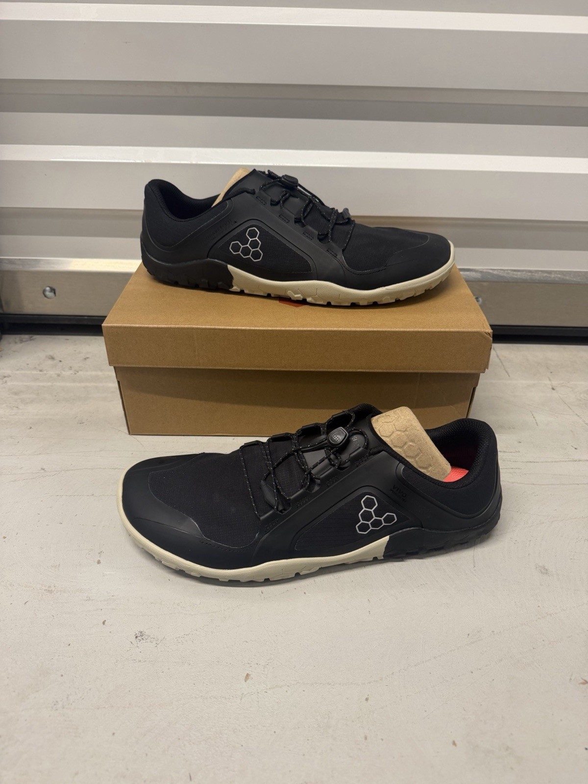 Size 12M Vivobarefoot Primus Trail III All Weather FG Mens Obsidian