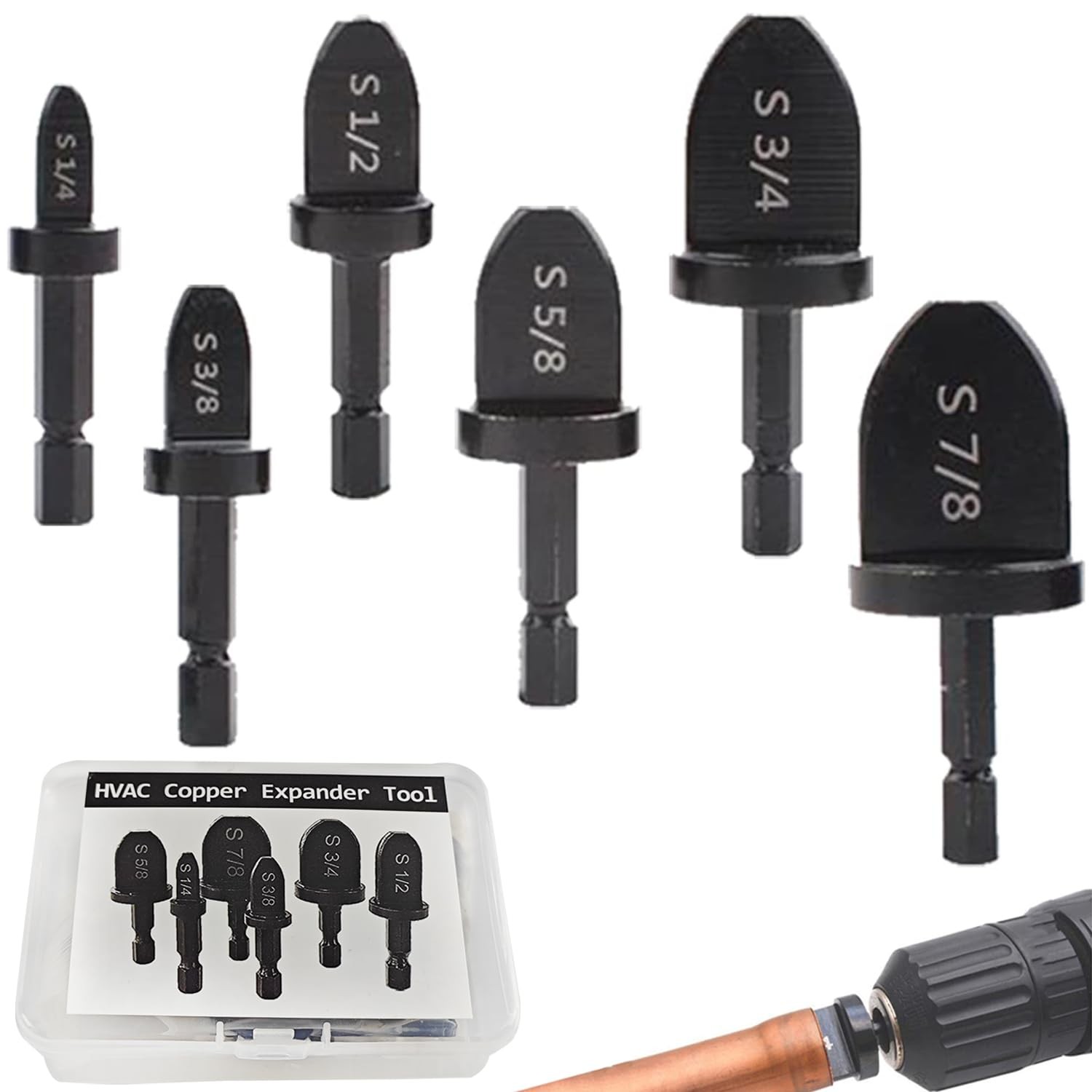 Swedge Tool Hvac Swaging Set Copper Pipe Expander Swaging Tool Drill Bit Set Pre