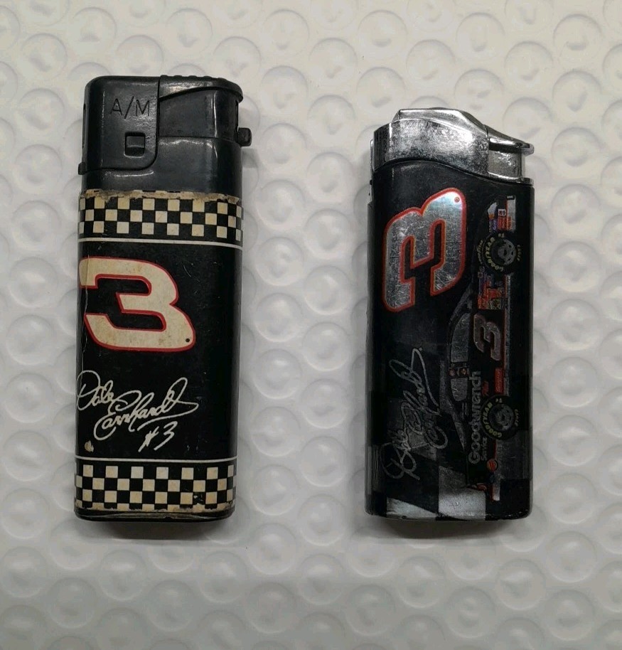 2 Used Refillable Dale Earnhardt #3  Lighters Used