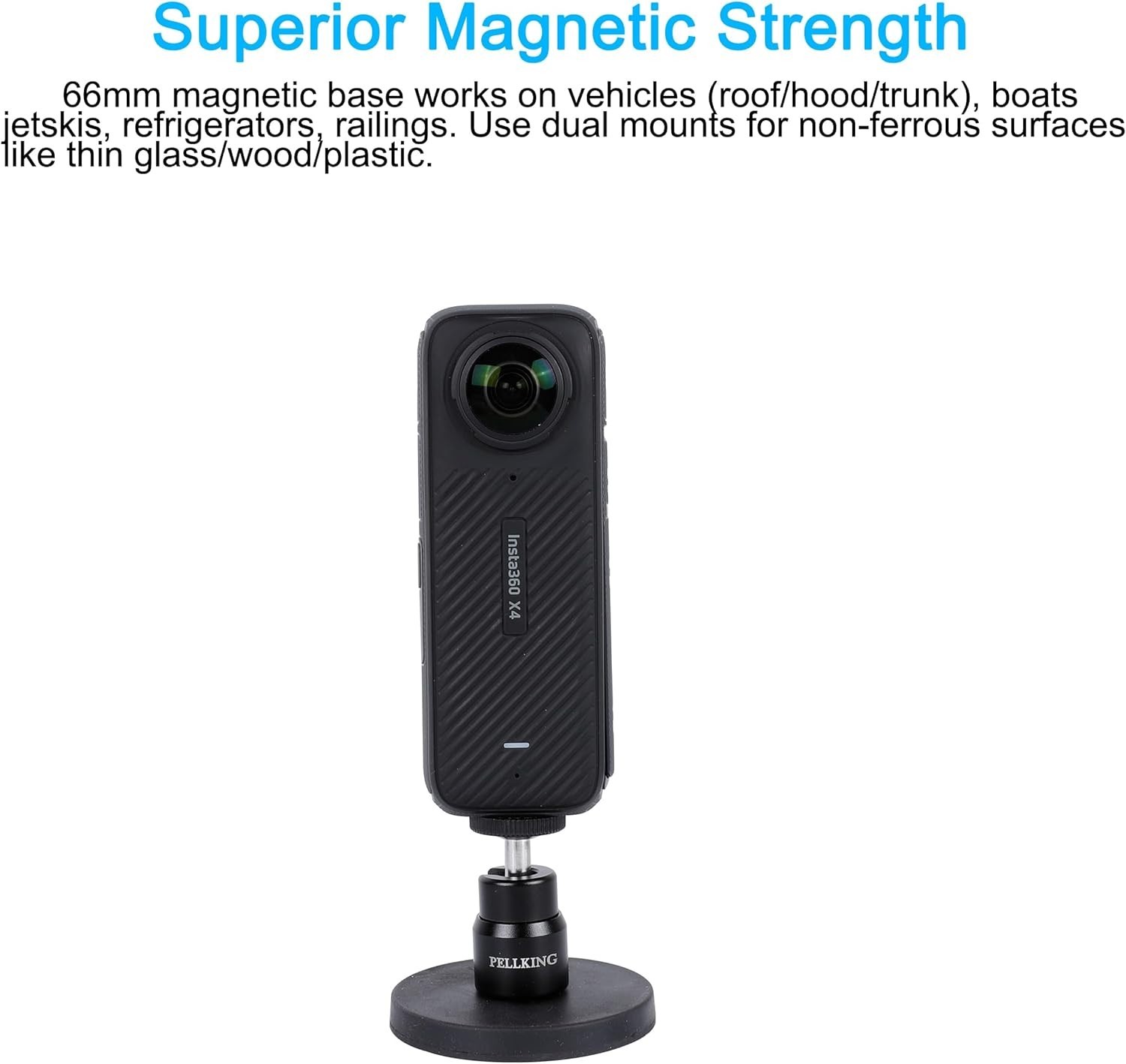 Professional Magnetic Camera Mount with 360° Adjustability – For Action Cameras