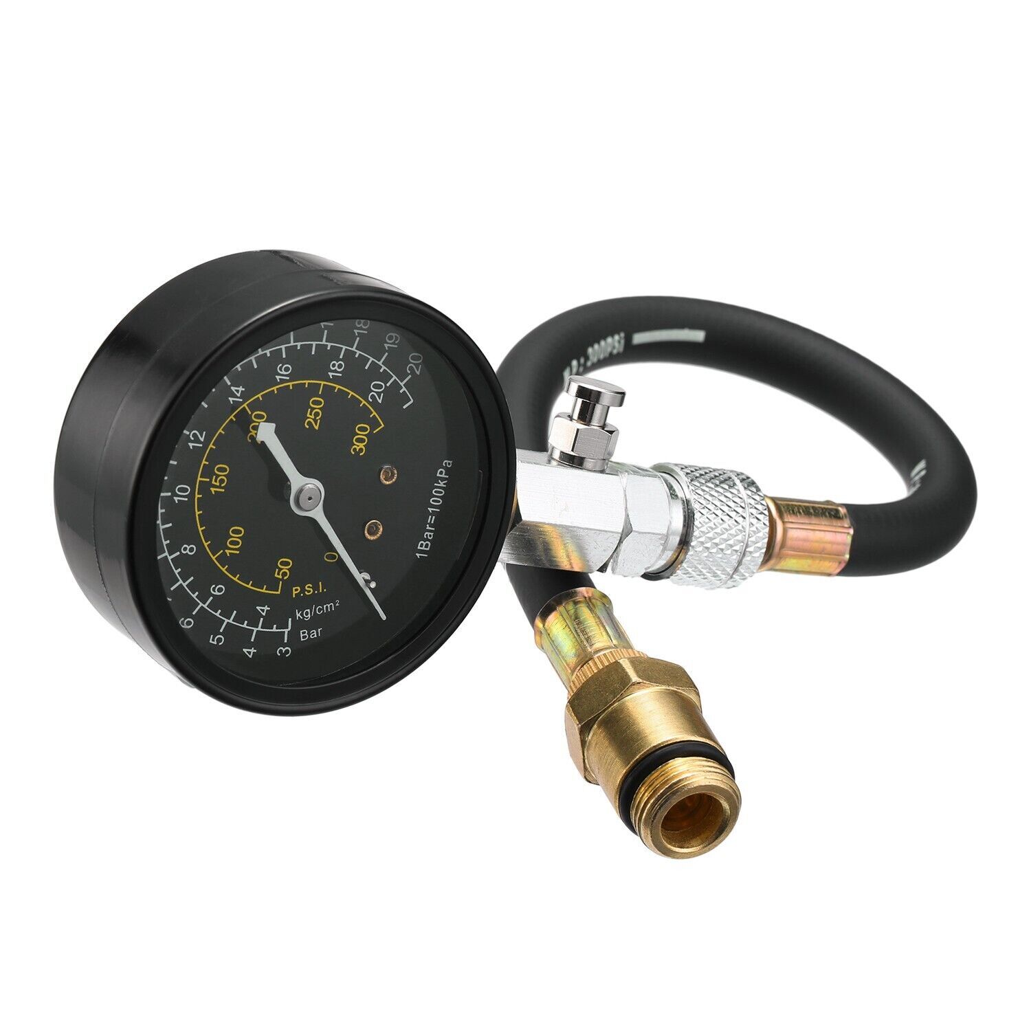 Engine Cylinder Compression Pressure Tester Testing Gauge Gas Check Tool Kit Car