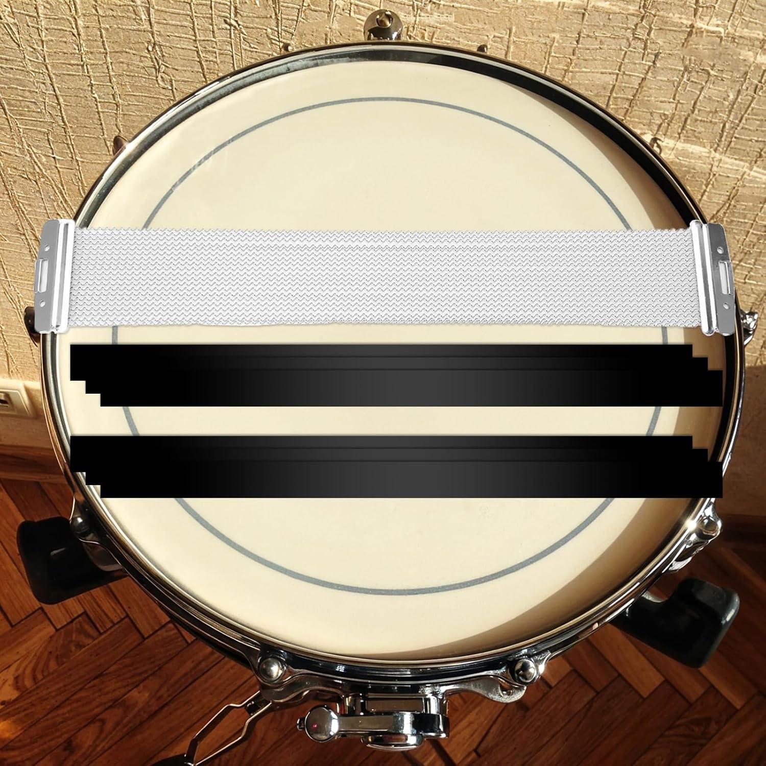 6 Pcs Snare Drum Strap Wire Polyester Film Straps Black Wire...