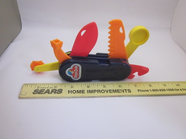 Play-Doh Vintage 1987 Fun Cutter Swiss Army Knife Play Dough Multi Tool Toy Vtg