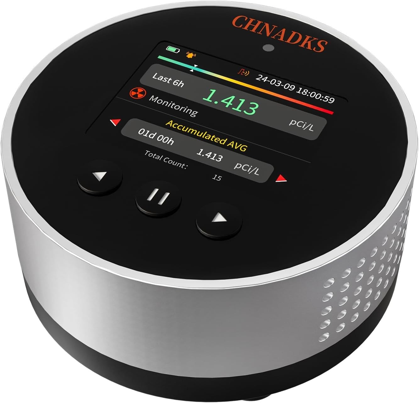 CHNADKS RM-65 Radon Detector Home Basement Portable 504-Day Storage Long-Term