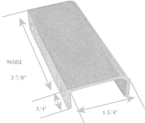 3-3/4" Tab Finger Pull Aluminum